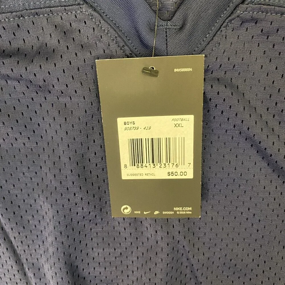Nike Football Practice Jersey Blue 908739 - 419 Boy’s Size 2XL - XXL - NWT $50